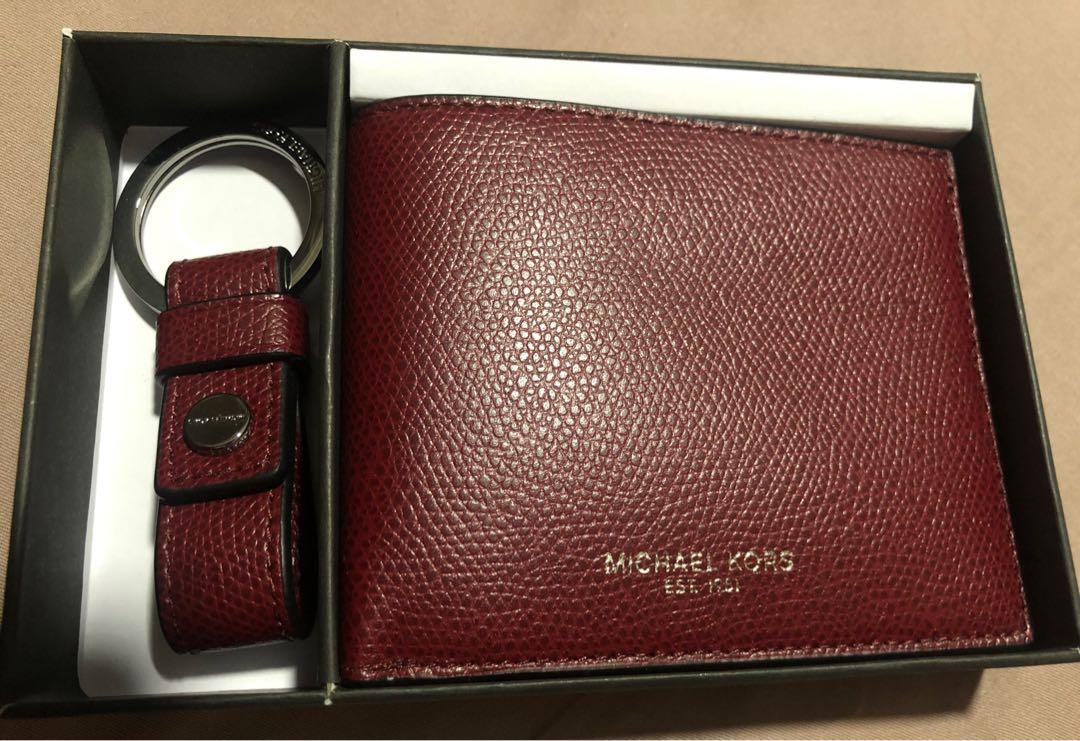 Maroon mk wallet new arrivals