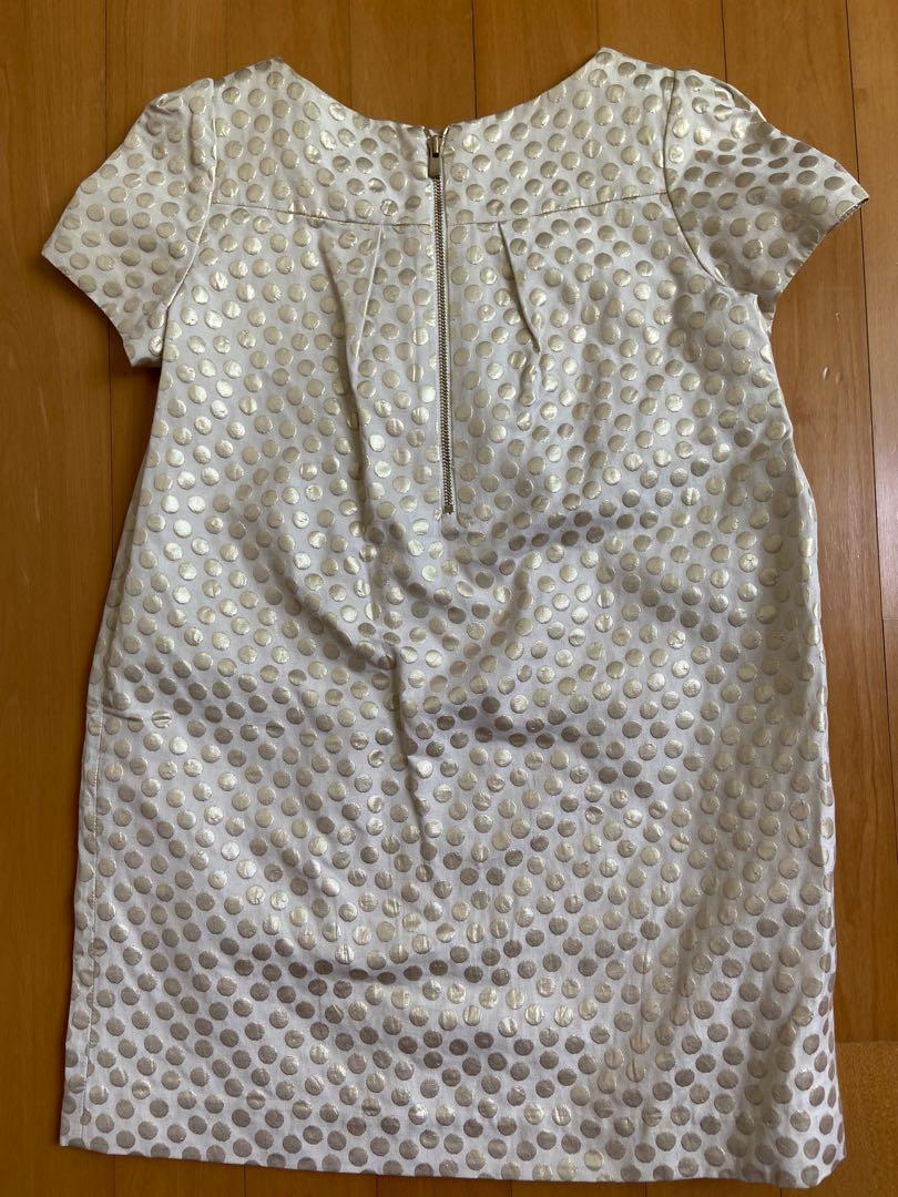 bonpoint gold dress Bonpoint Gold Lurex Linen Baby Dress – Ladida