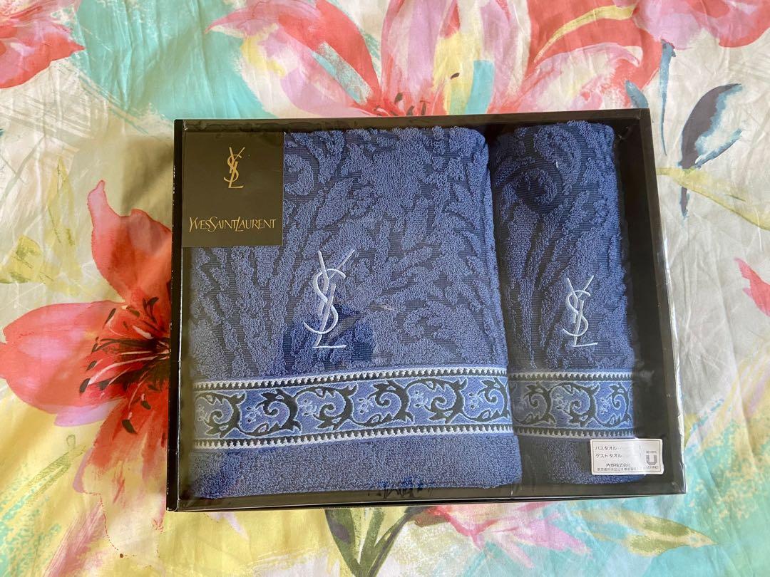 Brandnew YSL Towel Set (Category: Bath) located in Las Pinas. Submitted by Le.Pattie.Luxe (Listing ID 1122370815, Image 1). Description: Brandnew YSL Towel Set 1pc bath towel 1pc face towel Authentic fr Japan Store.