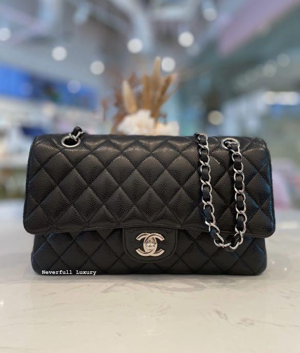 Chanel Classic Double Flap Medium Black Caviar Shw series 19/2015