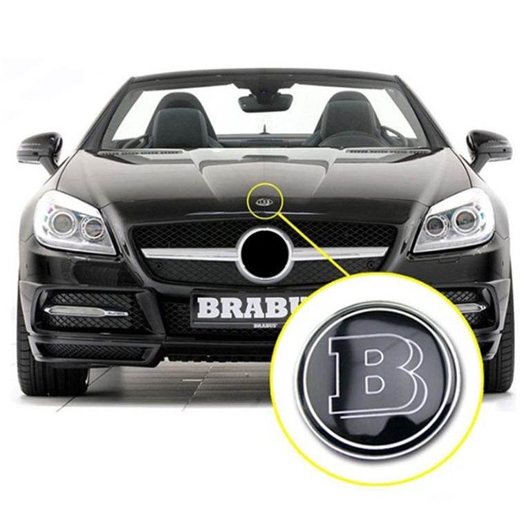Brabus Logo Hood Emblem Badge MATT BLACK#000-21-2 Made In Germany Mbz  G-CLASS
