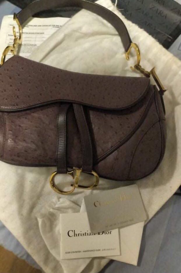 CHRISTIAN DIOR Double Saddle Bag featured in DIOR Monogram Canvas  MASER  PET