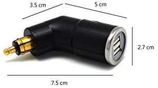 Cliff-Top 3.3 A Motorcycle DIN (Hella) USB Charger (Angled