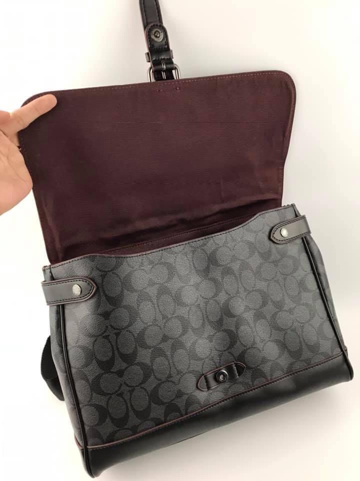 Coach Hudson Messenger in Signature Canvas, Men's Fashion, Bags, Sling