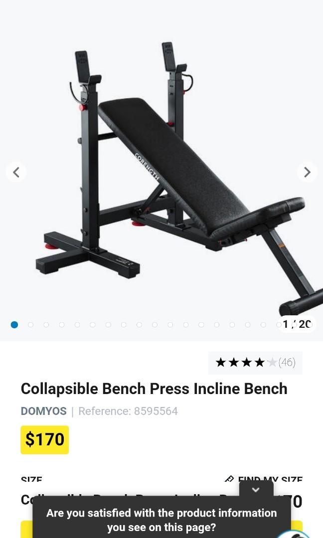 Collapsible incline bench online