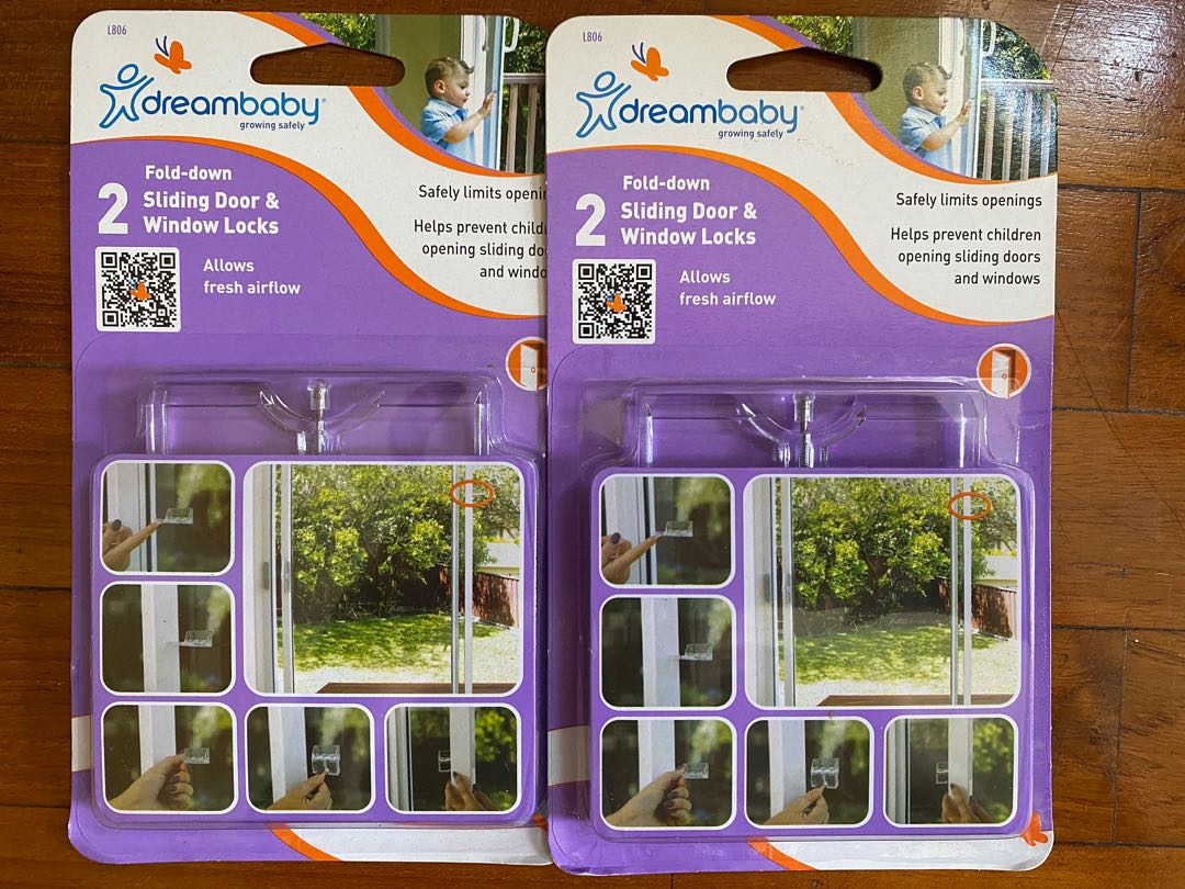 Dreambaby fold down sliding door and window locks, Babies & Kids, Baby