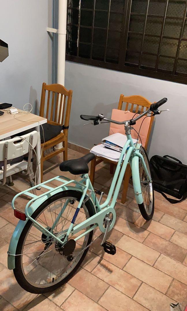 Elops 120 Low Frame 26in 6sp City Bike Acid Green Sports Equipment Bicycles Parts Bicycles on Carousell