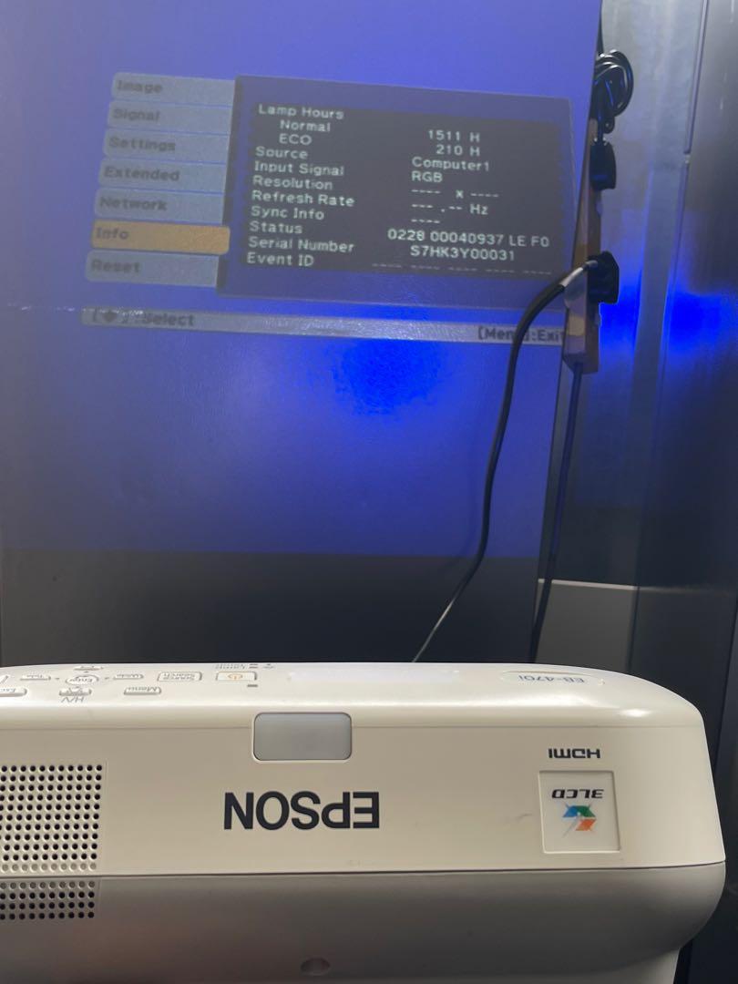 Epson Projector EB-470i, TV & Home Appliances, TV & Entertainment ...
