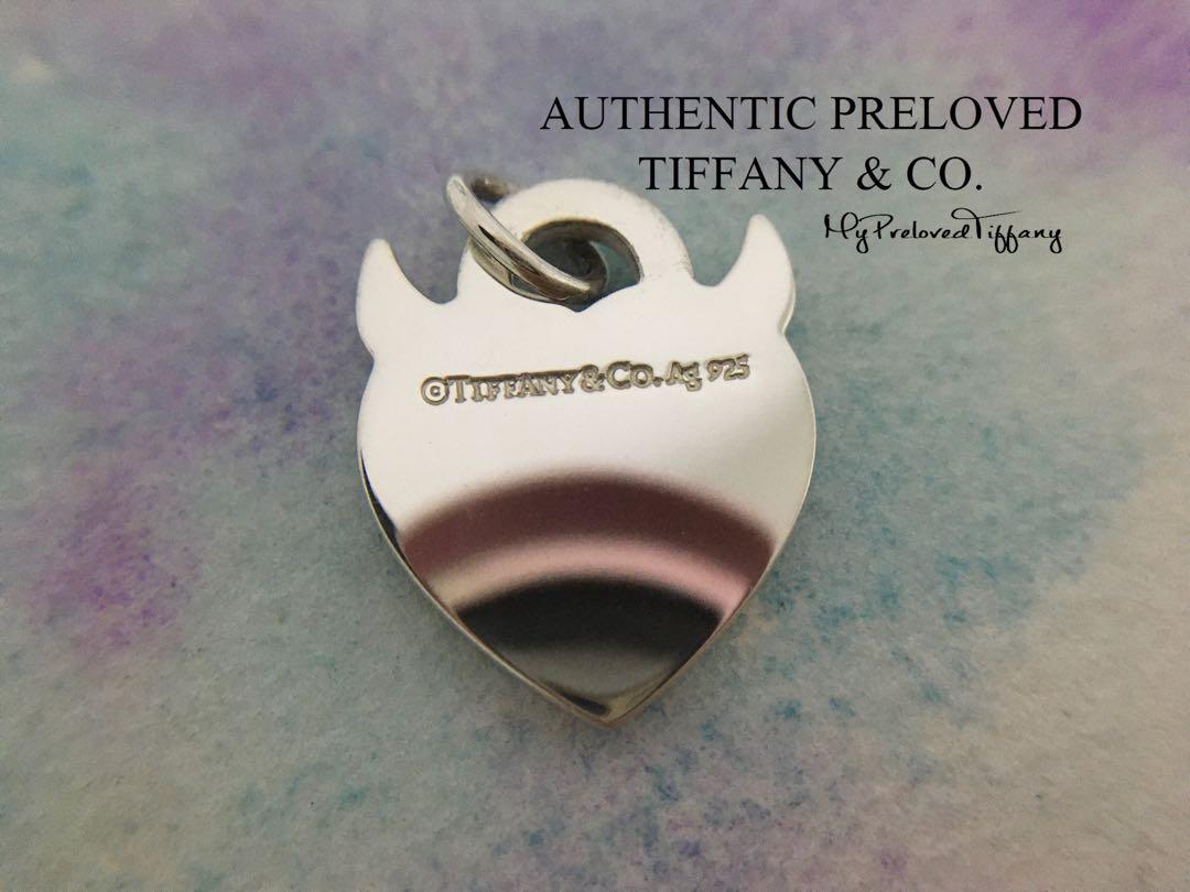 Tiffany heart necklace new arrivals with devil horns