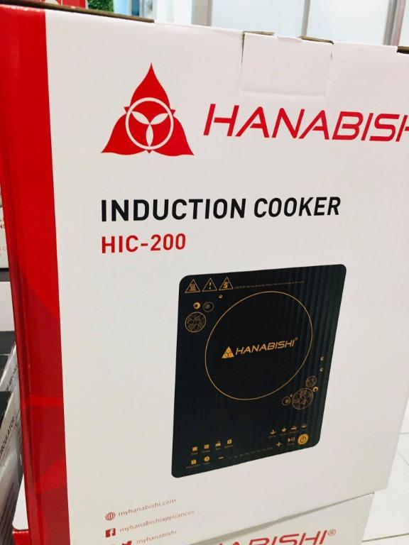 Hanabishi Induction Cooker Stove Soft Touch HIC200 with FREE Pot, TV