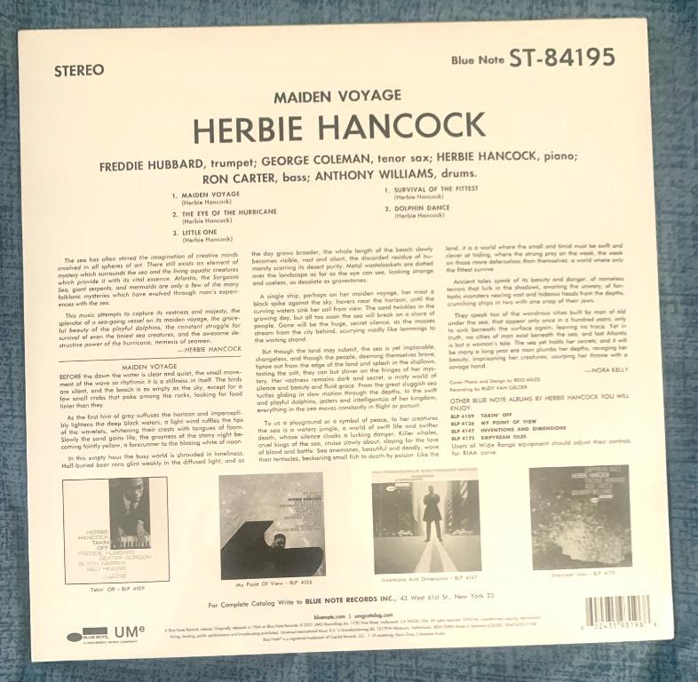 Herbie Hancock - Maiden Voyage vinyl record LP, Hobbies & Toys