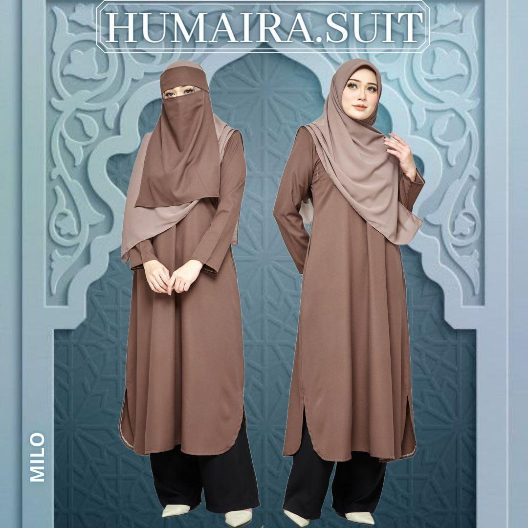 Humrah Collection Humairah Suit, Women's Fashion, Muslimah Fashion, Tops on Carousell