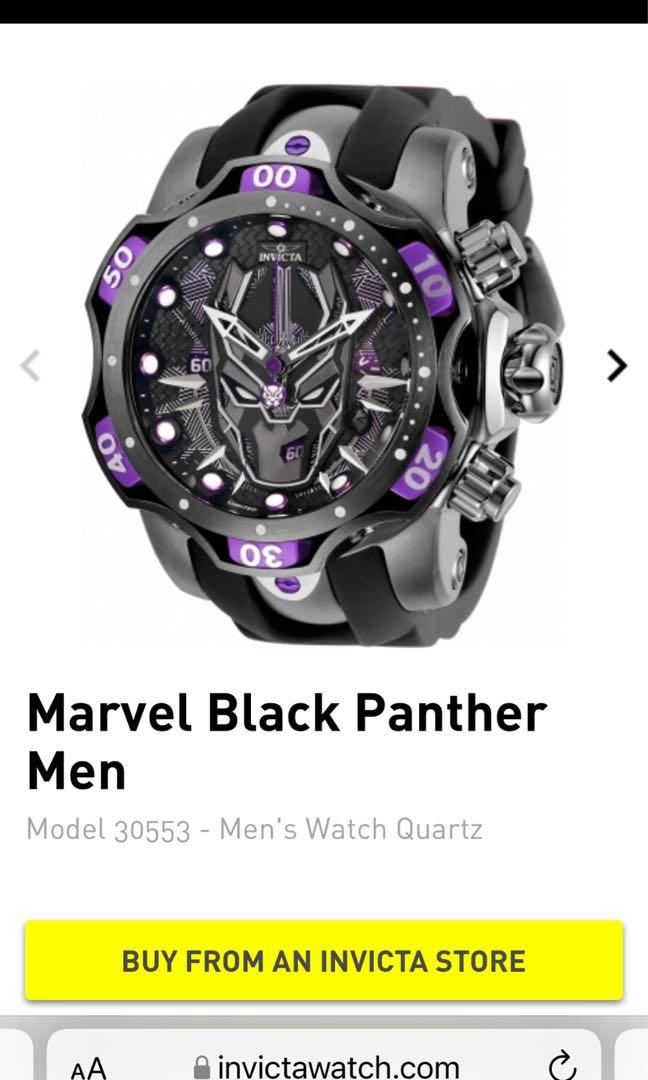 Marvel black panther invicta watch hot sale