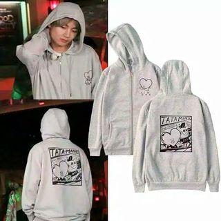 JAKET HOODIE V BTS TATA MANG