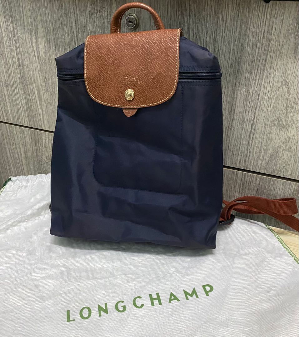 longchamp le pliage backpack navy