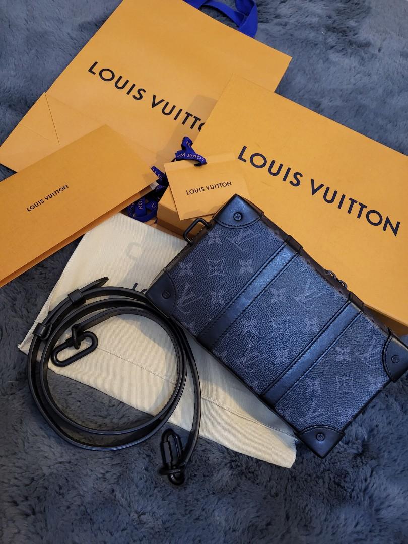 LOUIS VUITTON M69838 MonogramEclipse Soft Trunk wallet Pochette Shoulder  Bag  eBay