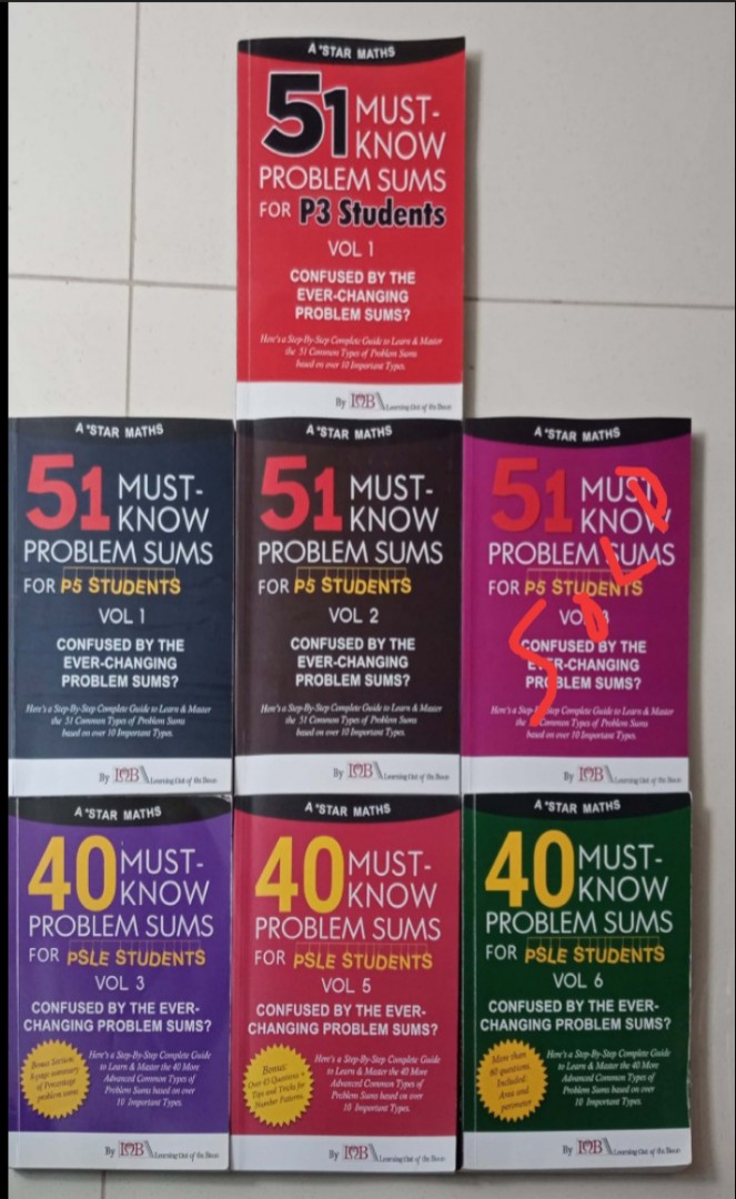 Must Know Math Mathematics must know problem sums guide books, Hobbies & Toys, Books ...