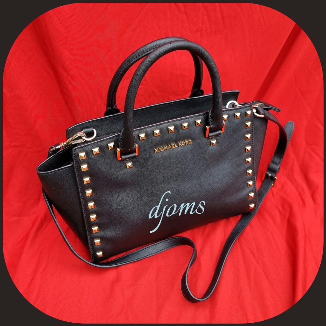 Michael Kors Selma Studded bag, Luxury, Bags & Wallets on Carousell