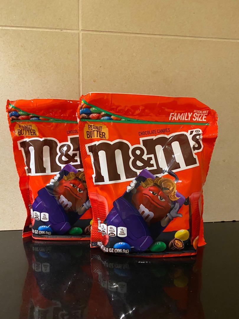 M&M peanut butter UP: $18.90 giant family size bag, Food & Drinks, Packaged  & Instant Food on Carousell