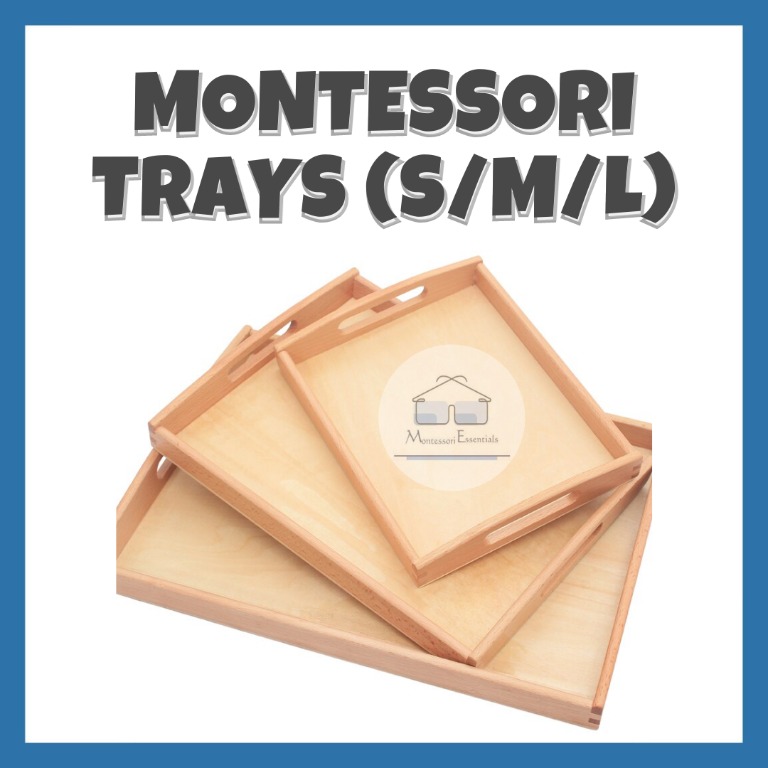Montessori Tray with Protruding Handles (Small / Medium / Large ...