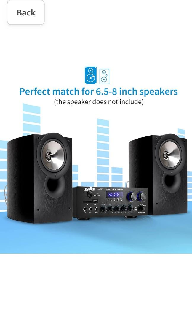 Moukey Bluetooth 5.0 Power Home Audio Amplifier 220W Dual Channel