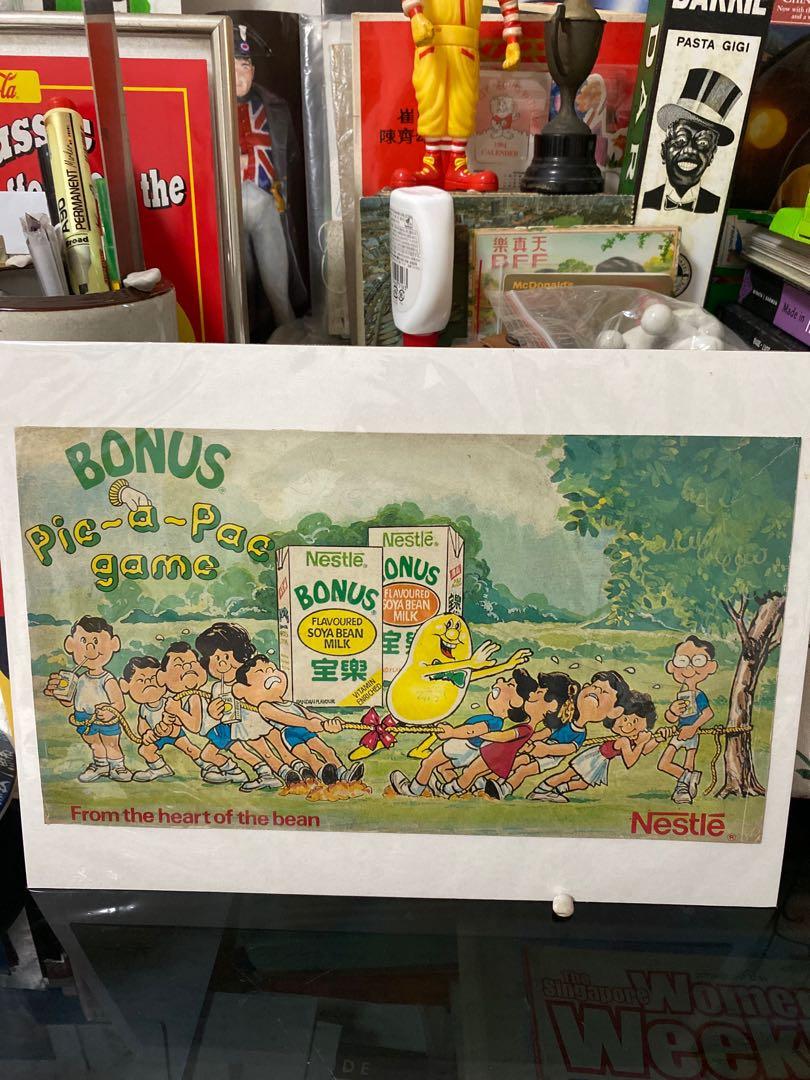 Nestle BONUS” soya bean milk advertisement, Hobbies & Toys, Memorabilia
