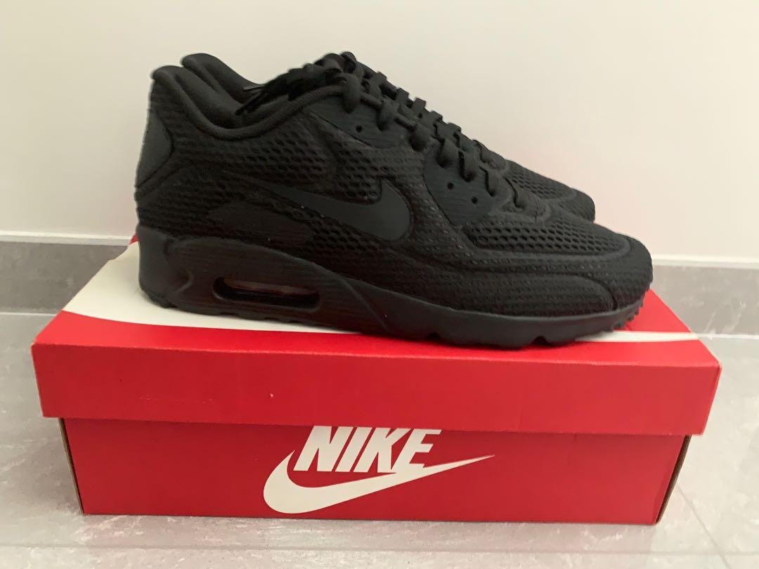Nike air max 90 ultra br triple black sales