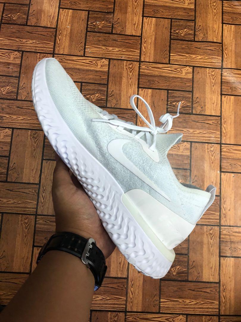 Nike epic react triple white clearance