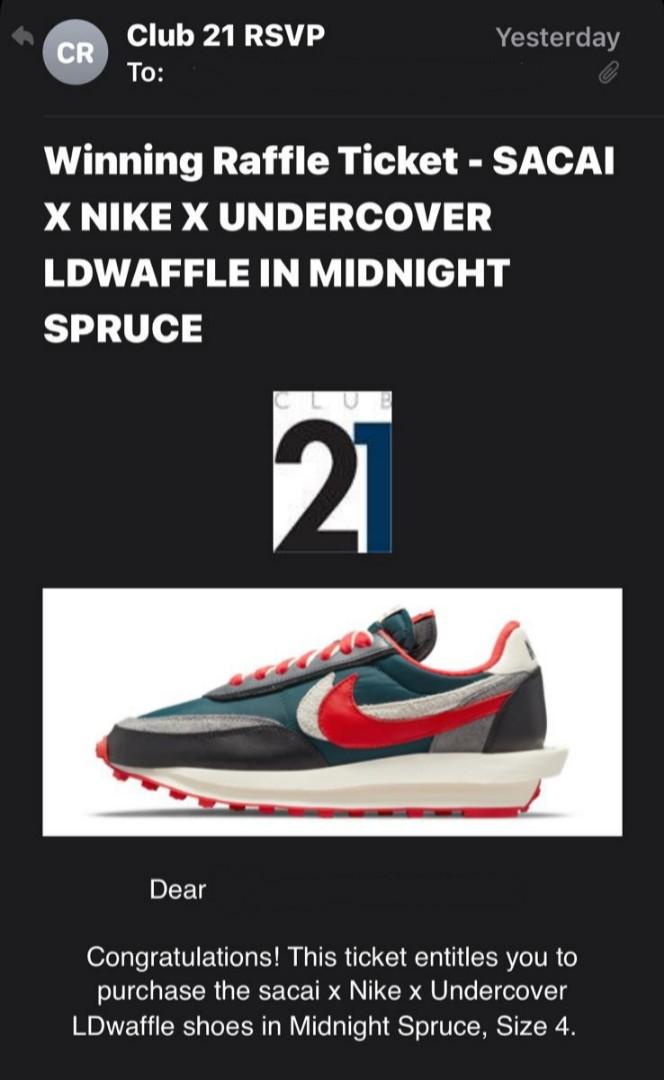 Nike LDWAFFLE x Undercover x Sacai Night Maroon (US 4), Men's