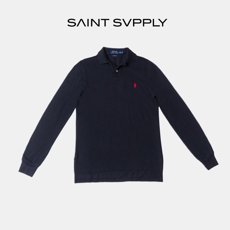 Black long sleeve hot sale ralph lauren polo shirt