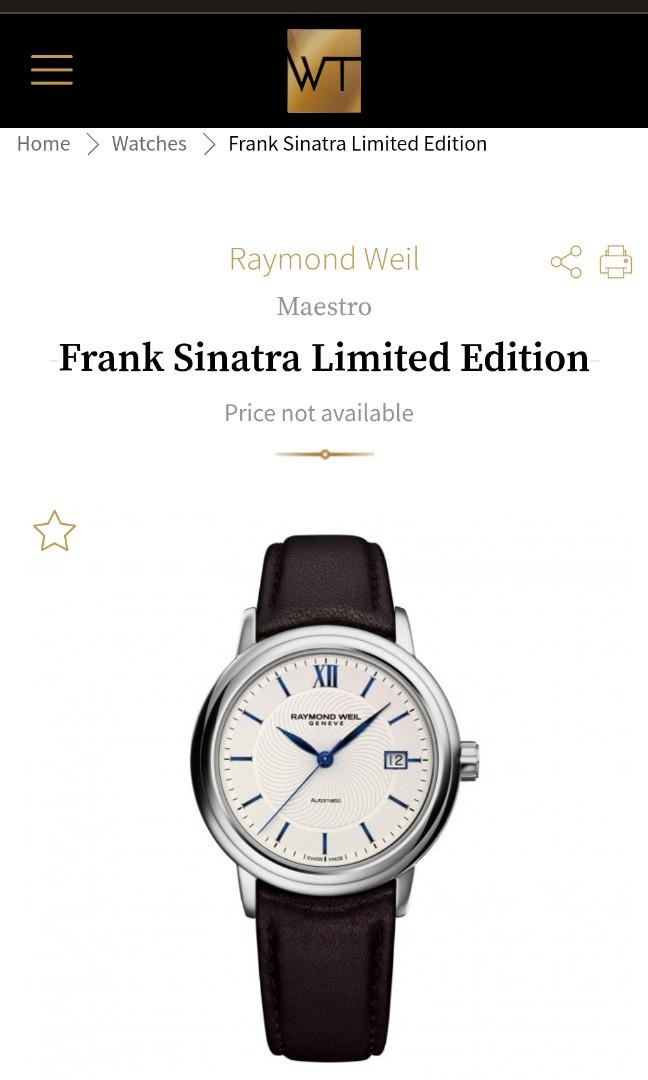 Raymond weil sinatra shop