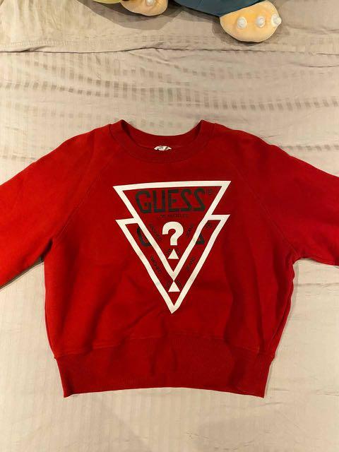 Red guess clearance sweater