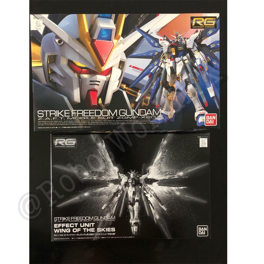 RG 1/144 STRIKE FREEDOM GUNDAM 連 EXPANSION EFFECT UNIT WING OF THE SKIES 突擊自由高達連天空之翼, 興趣及遊戲, 玩具