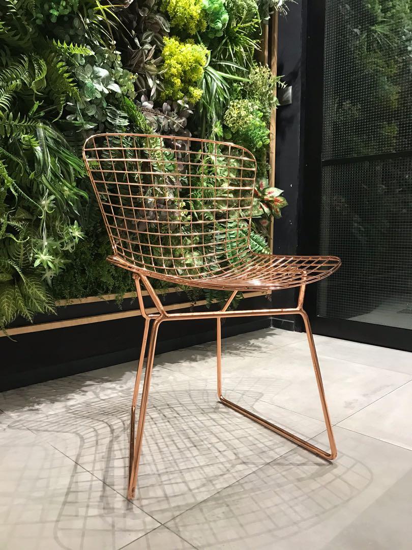 Rose gold best sale metal chair