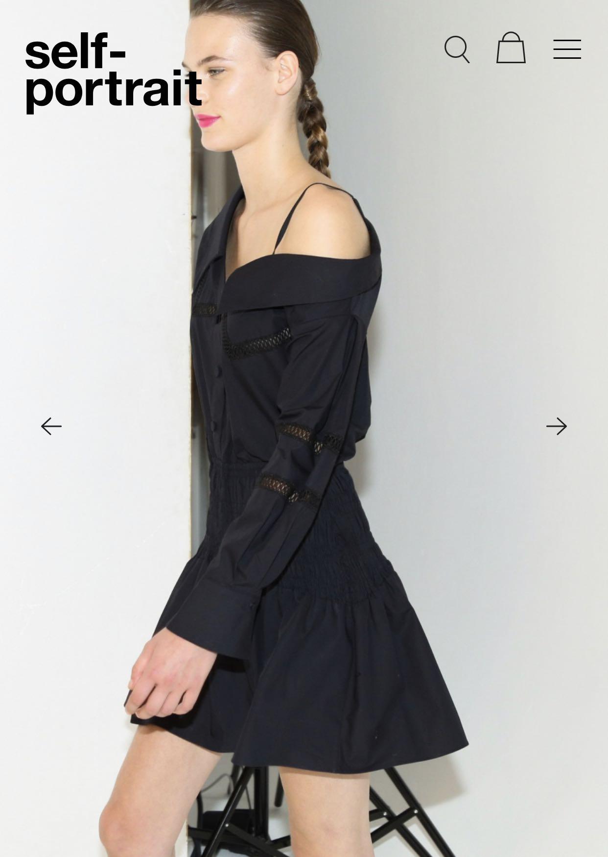 One shoulder store self portrait dress