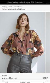 SOLD OUT EVERYWHERE ARITZIA WILFRED ALEXIS BLOUSE SIZE LARGE