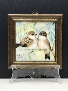 SINGAPORE AIRLINES Sparrows Tile Painting - by Nancy Gan '87