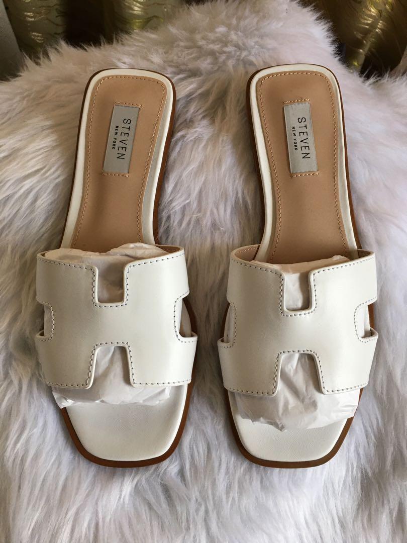Steve madden white flats cheap