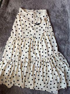 Stradivarius midi polka skirt