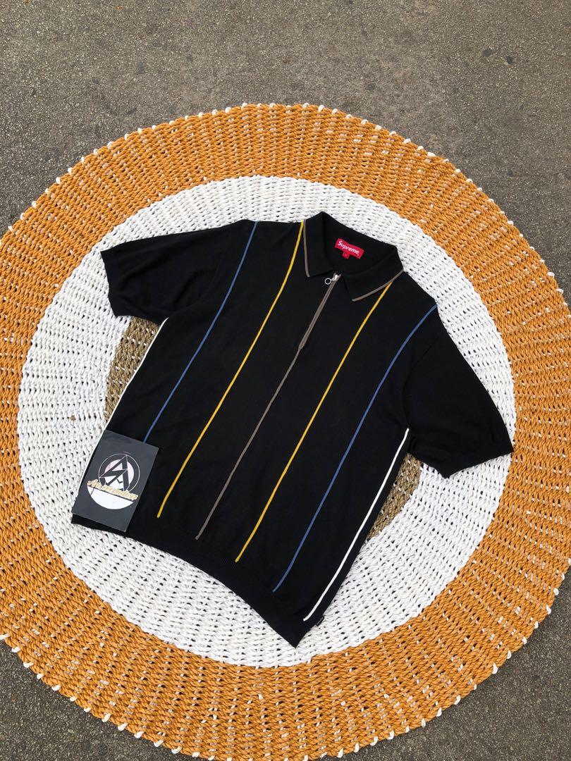 Supreme pinstripe half zip polo Size Large PxL 71x55 bahan