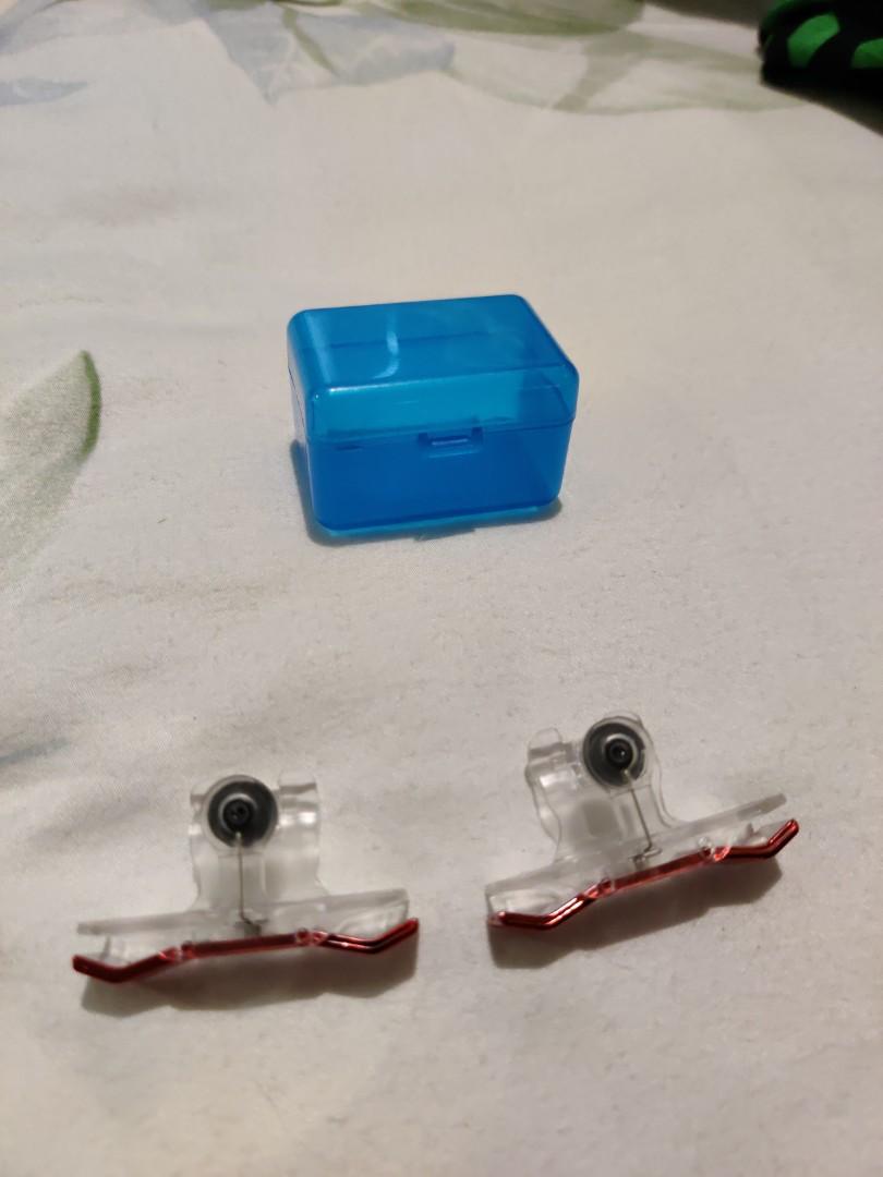 Trigger buttons (Category: Other Mobile & Gadget Accessories) located in Singapore. Submitted by reubval (Listing ID 1122439408, Image 1). Description: Selling brand new unused trigger buttons to up your game for COD and PUBG on your mobile phone..