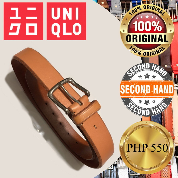 Uniqlo Tan Genuine Leather Belt, Men's Fashion, Watches & Accessories