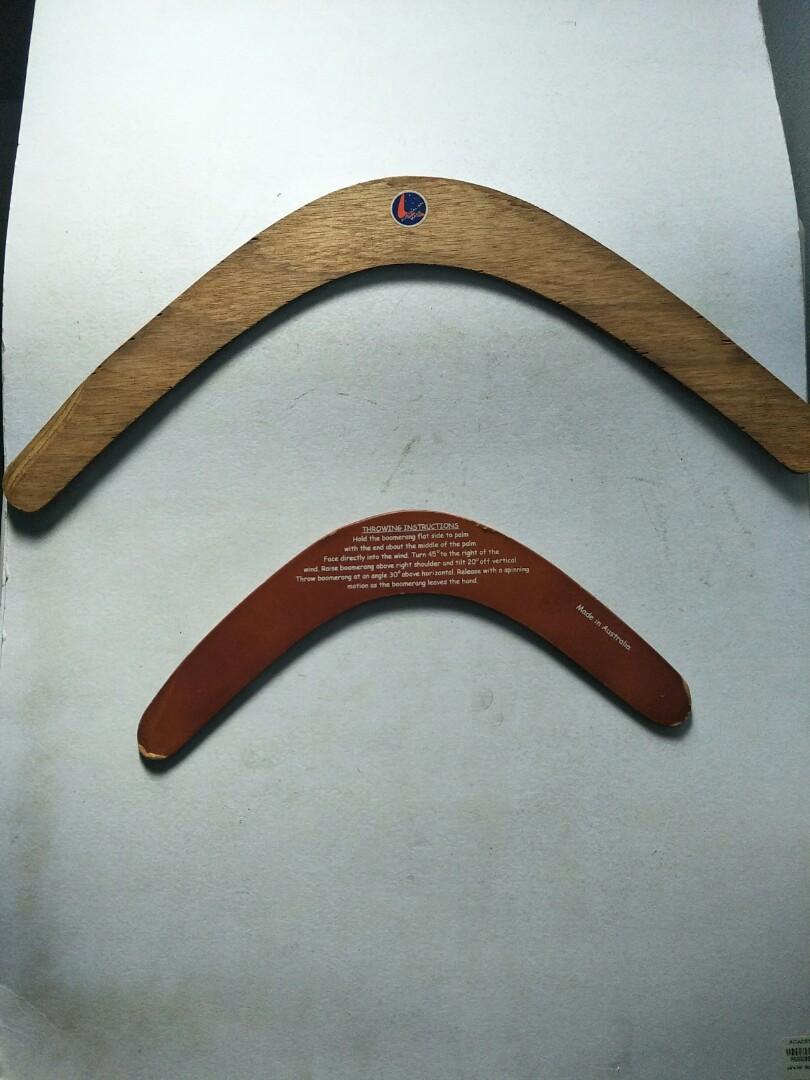 Used But it's still in good condition. Wooden Boomerangs From Australia