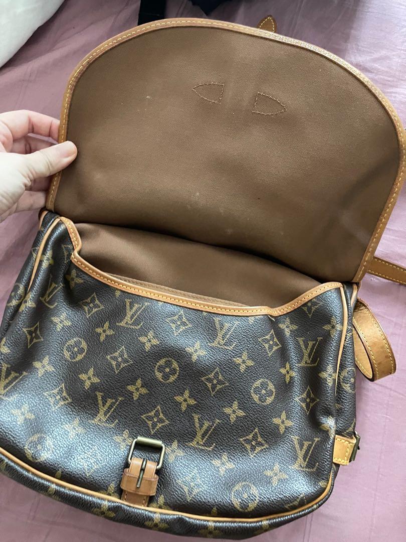 Louis Vuitton Vintage Brown monogram Canvas and Leather Double