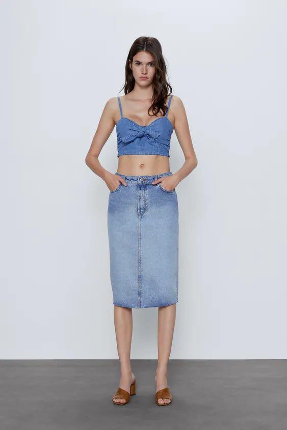 Vintage 90s Memphis Denim Cut Off Jean Skirt Size 10 Cotton Blue Raw Edge |  eBay