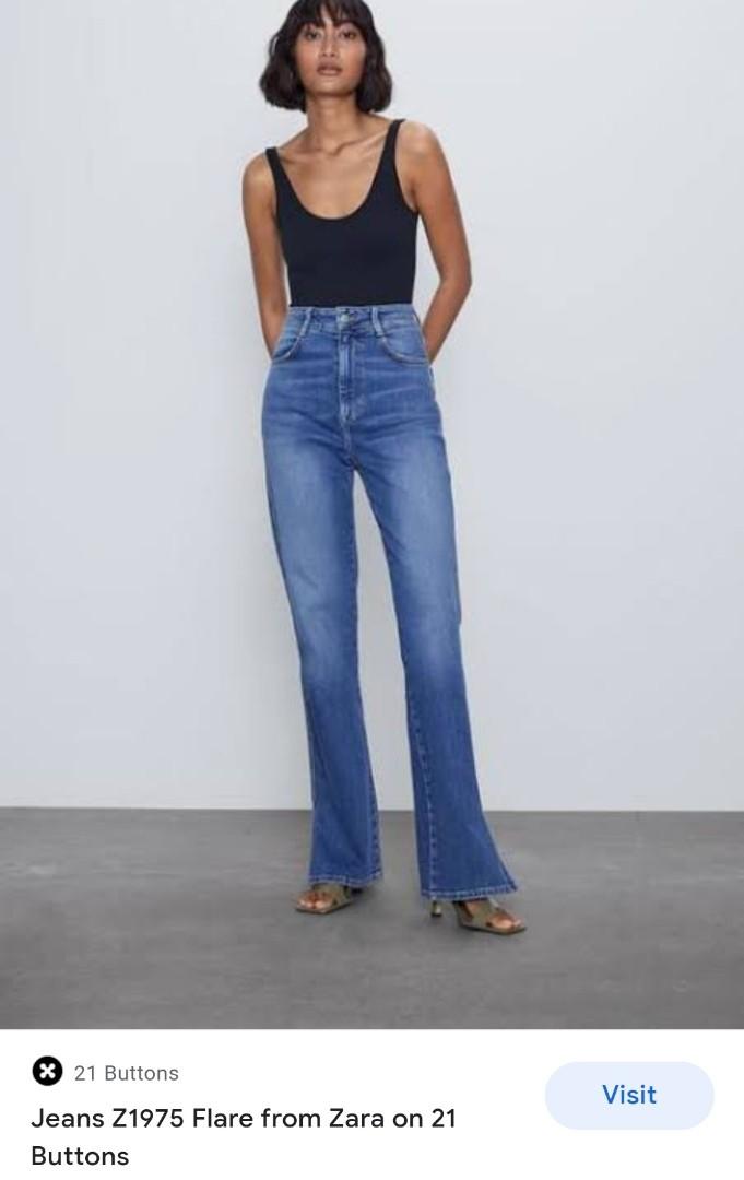 Zara flared jeans, Fesyen Wanita, Pakaian Wanita, Bawahan di Carousell
