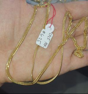 18k japan style saudi gold chain necklace 22"