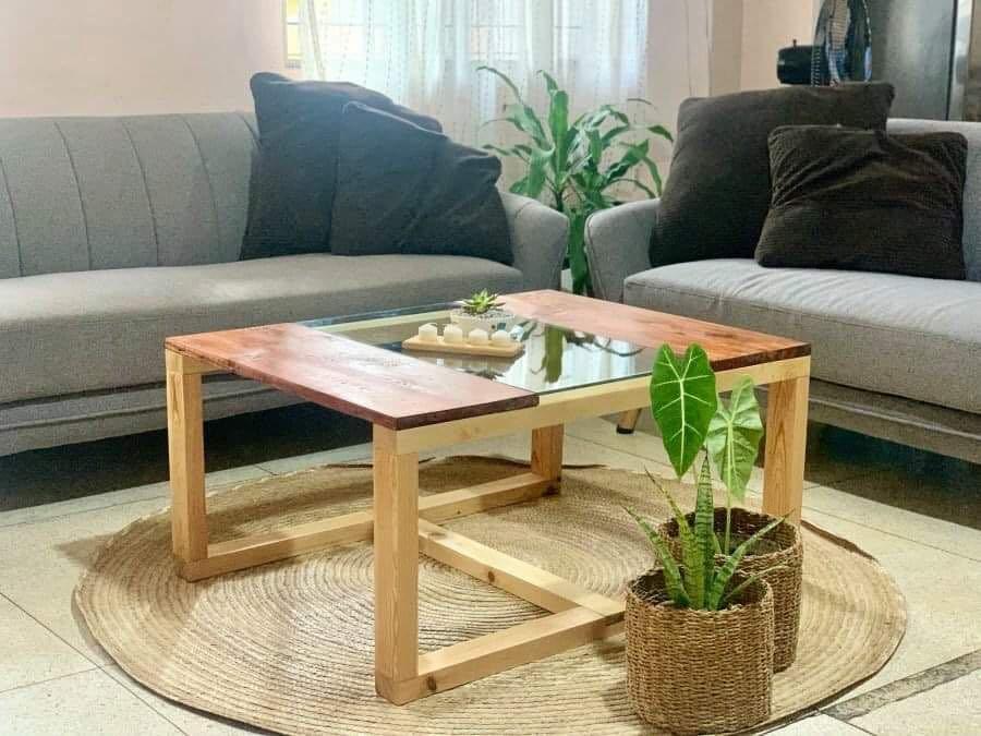 2 set minimalist sofas with center table included (Category: Sofas) located in Makati City. Submitted by cleng_24 (Listing ID 1117337858, Image 1). Description: Well used but good condition 2 sets of minimalist/nordic sofas with center table included. Please DM for inquiries. Pick up or Lalamove van .