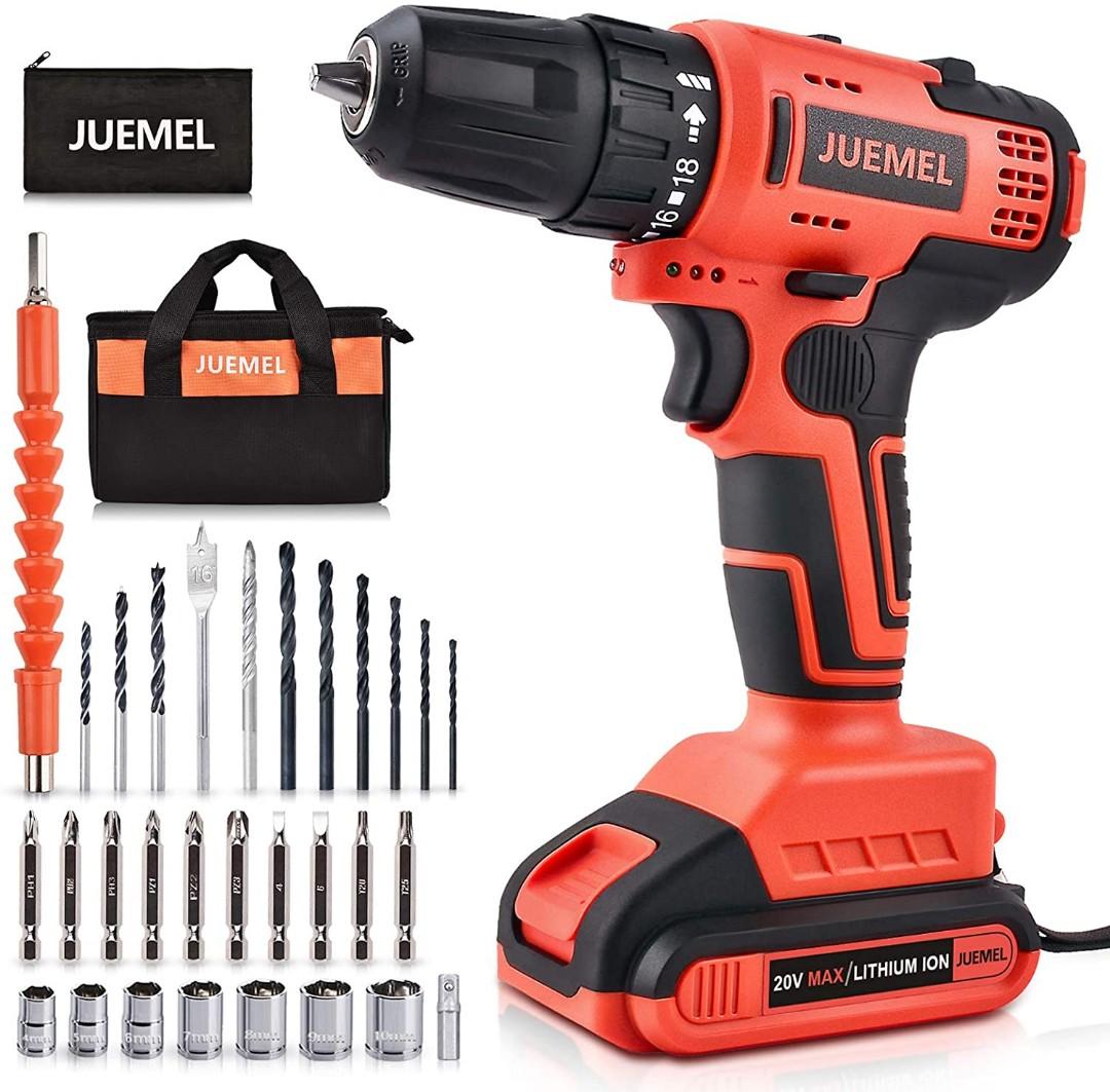 Torque Brushless Drill, JUEMEL Cordless 