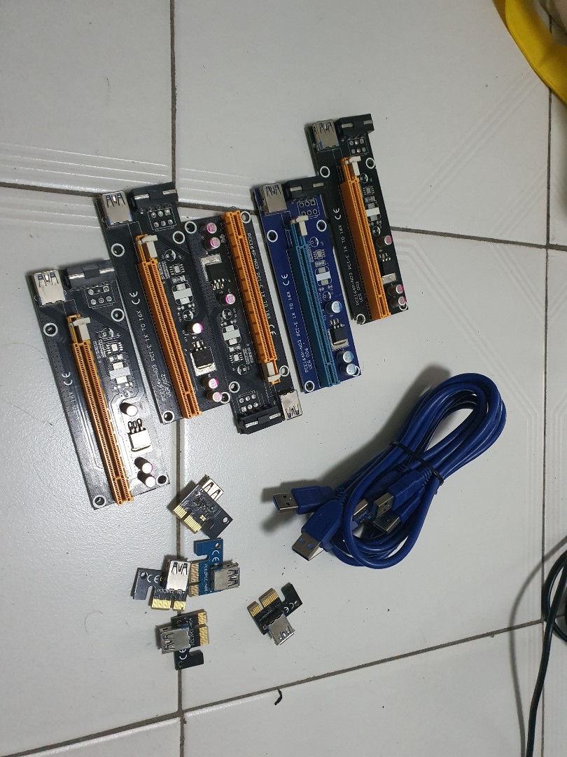 5x PCIE Risers, Computers & Tech, Parts & Accessories, Cables
